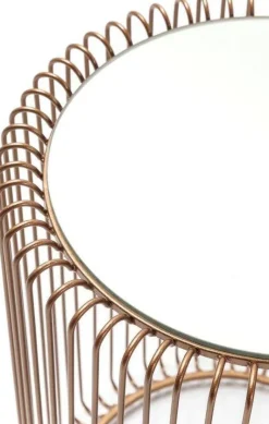 Zestaw Dwóch Stolików Wire Copper Miedziane - Blaty Lustrzane*KARE Design Outlet