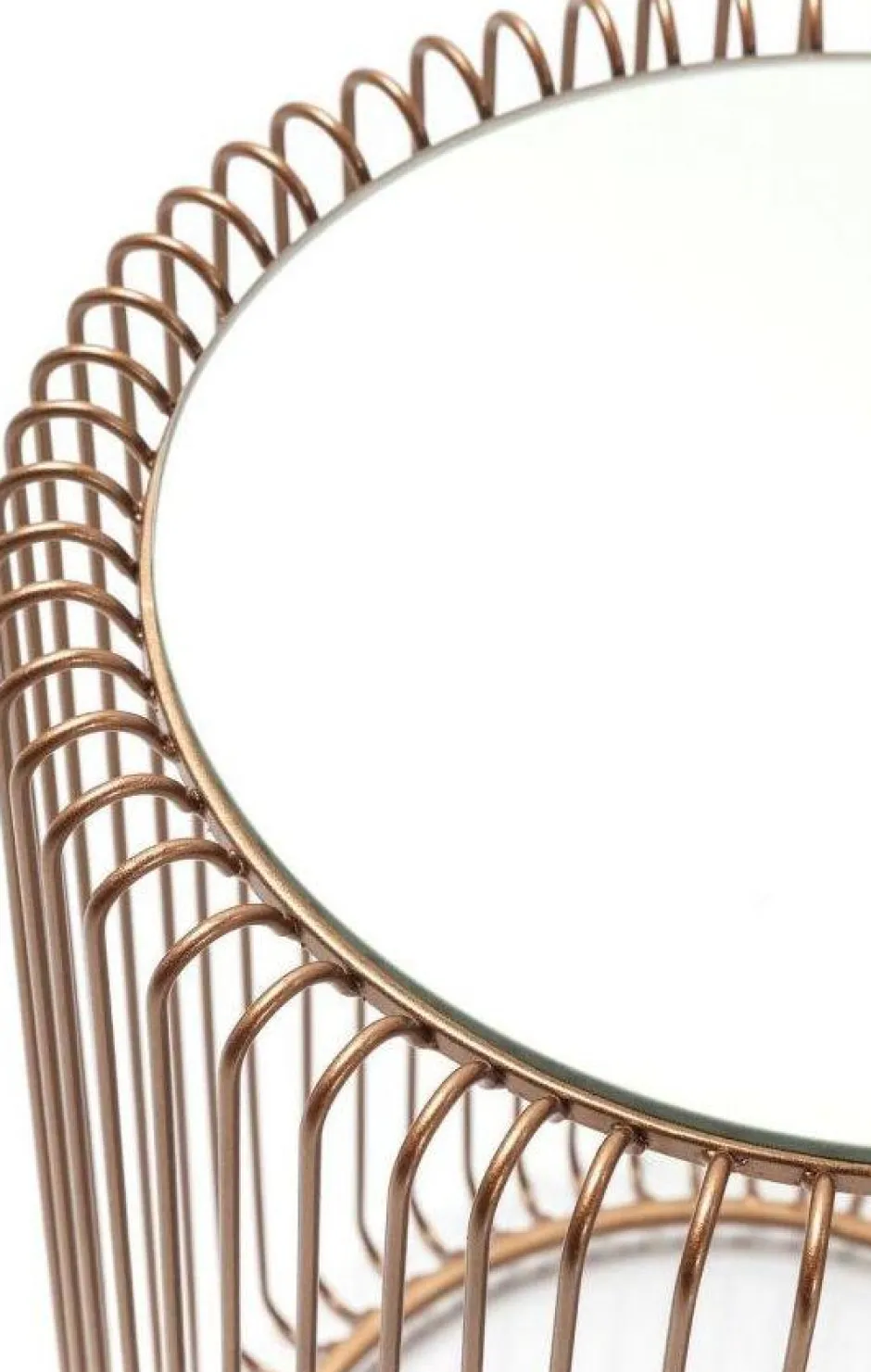 Zestaw Dwóch Stolików Wire Copper Miedziane - Blaty Lustrzane*KARE Design Outlet