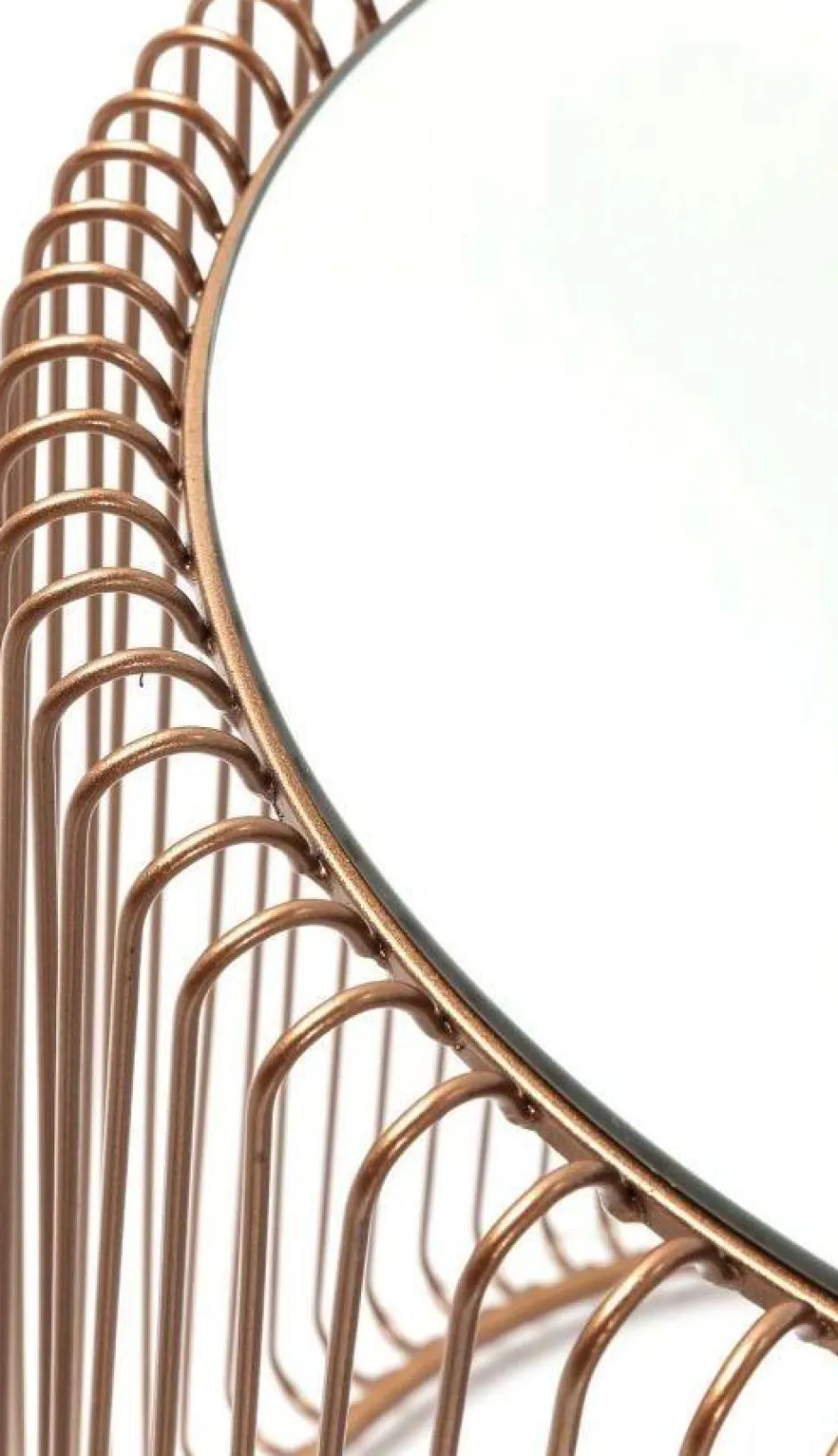 Zestaw Dwóch Stolików Wire Copper Miedziane - Blaty Lustrzane*KARE Design Outlet