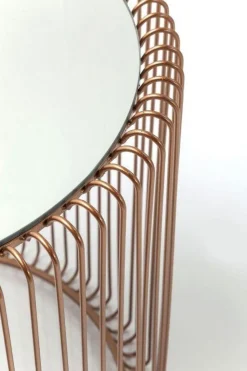 Zestaw Dwóch Stolików Wire Copper Miedziane - Blaty Lustrzane*KARE Design Outlet