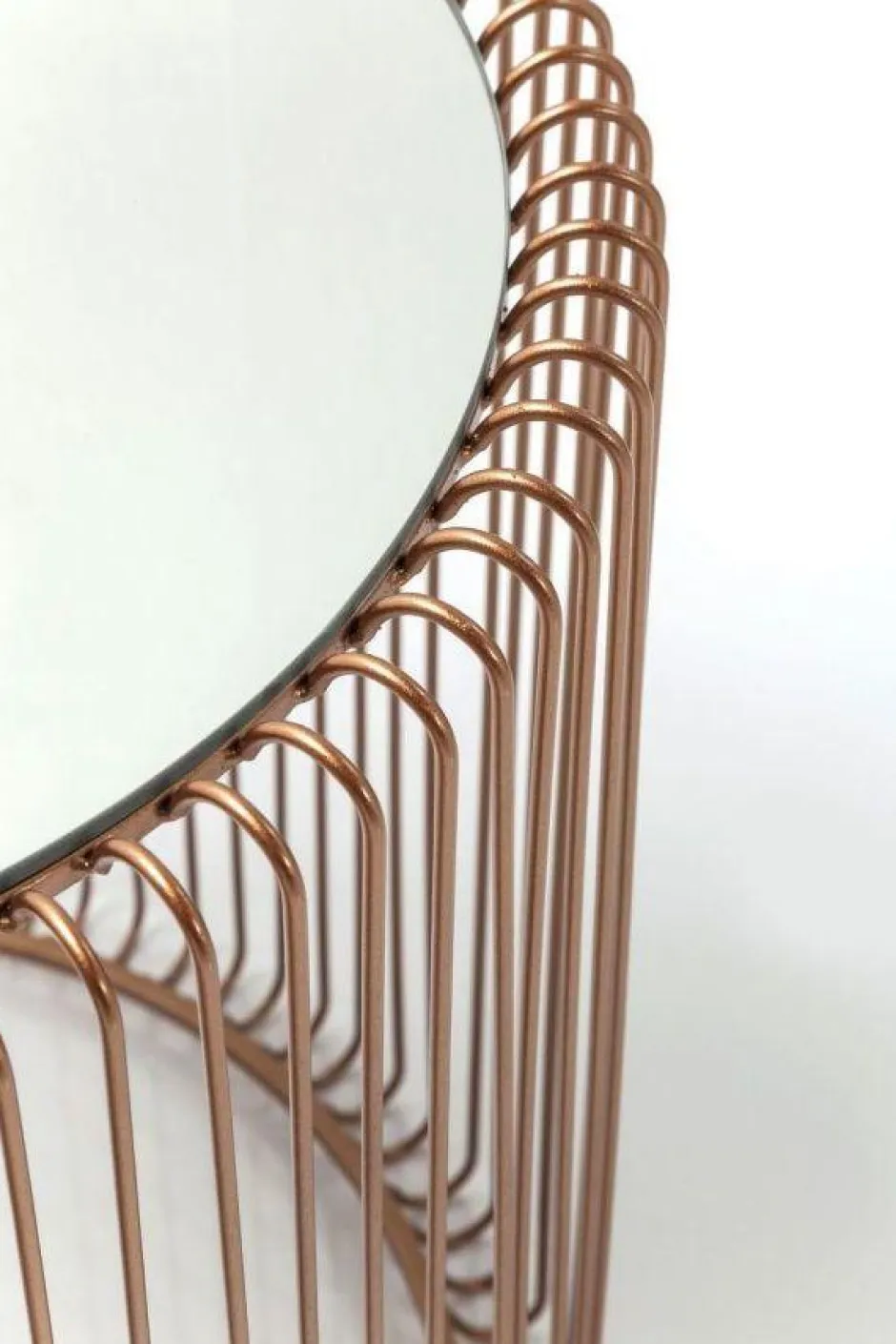 Zestaw Dwóch Stolików Wire Copper Miedziane - Blaty Lustrzane*KARE Design Outlet