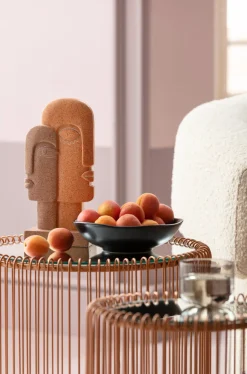 Zestaw Dwóch Stolików Wire Copper Miedziane - Blaty Lustrzane*KARE Design Outlet