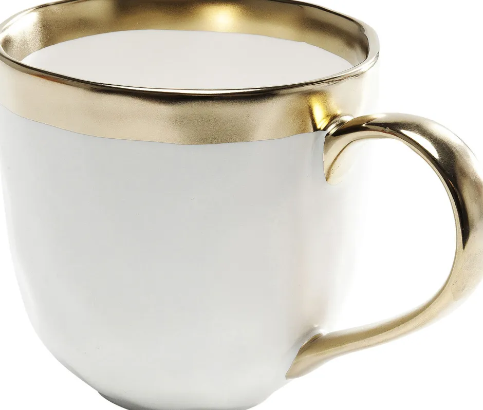 Zestaw śniadaniowy Bell 12 El. Biało-złoty*KARE Design Hot