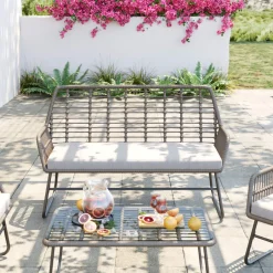 Zestaw Ogrodowy 4-elementowy Sofa, 2 Fotele I Stolik Kawowy*KARE Design Outlet