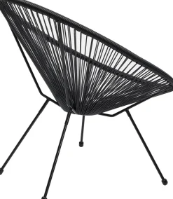 Zestaw Ogrodowy Fotel żyłkowy I Stolik Okrągły Kolor Czarny*KARE Design Hot