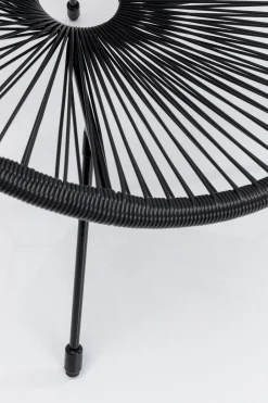 Zestaw Ogrodowy Fotel żyłkowy I Stolik Okrągły Kolor Czarny*KARE Design Hot