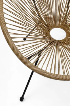 Zestaw Ogrodowy Fotel żyłkowy I Stolik Okrągły Kolor Naturalny*KARE Design Outlet