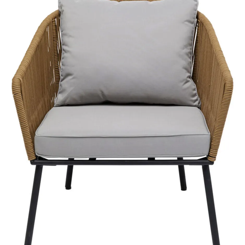 Zestaw Ogrodowy Szaro-naturalny 4-set Sofa, Stolik I 2 Fotele*KARE Design