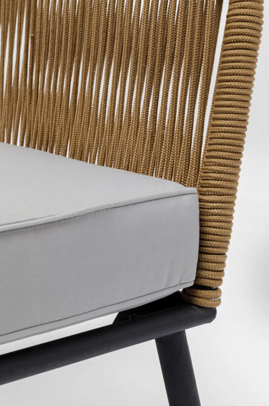 Zestaw Ogrodowy Szaro-naturalny 4-set Sofa, Stolik I 2 Fotele*KARE Design