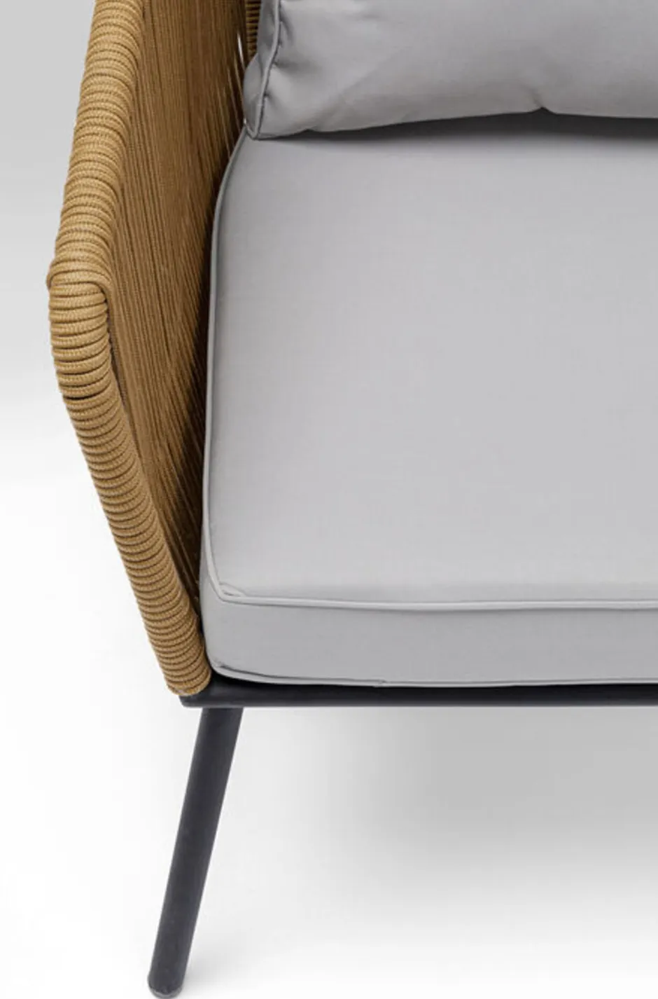 Zestaw Ogrodowy Szaro-naturalny 4-set Sofa, Stolik I 2 Fotele*KARE Design