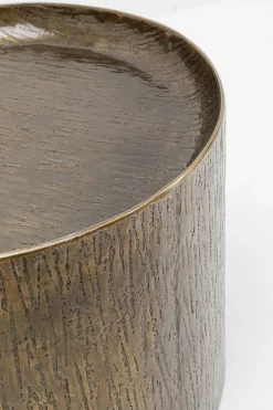 Zestaw 2 Stolików Kawowych Kolor Brązowy Aluminium Wykończenie Mosiężne*KARE Design New