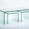 Zestaw Trzech Stolików Kawowych Clear Club Transparentne*KARE Design Hot