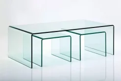 Zestaw Trzech Stolików Kawowych Clear Club Transparentne*KARE Design Hot