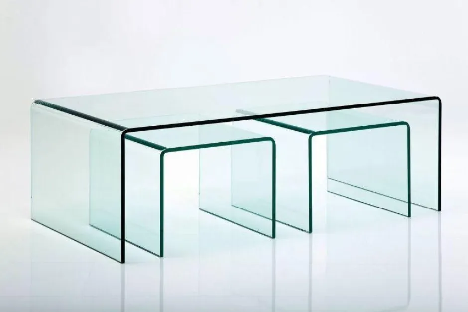 Zestaw Trzech Stolików Kawowych Clear Club Transparentne*KARE Design Hot