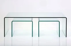 Zestaw Trzech Stolików Kawowych Clear Club Transparentne*KARE Design Hot