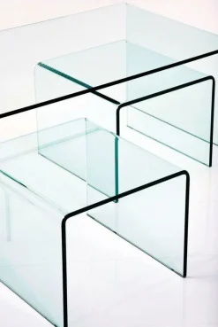Zestaw Trzech Stolików Kawowych Clear Club Transparentne*KARE Design Hot