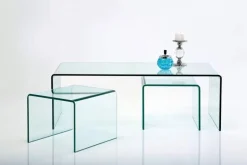 Zestaw Trzech Stolików Kawowych Clear Club Transparentne*KARE Design Hot