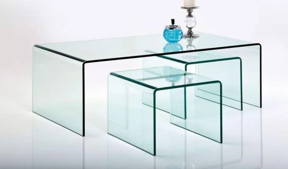 Zestaw Trzech Stolików Kawowych Clear Club Transparentne*KARE Design Hot