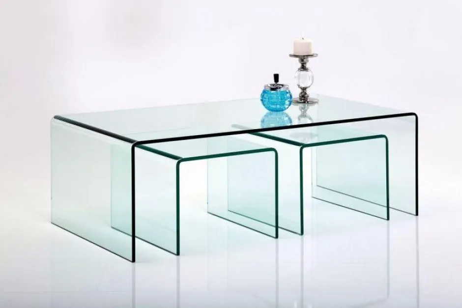 Zestaw Trzech Stolików Kawowych Clear Club Transparentne*KARE Design Hot
