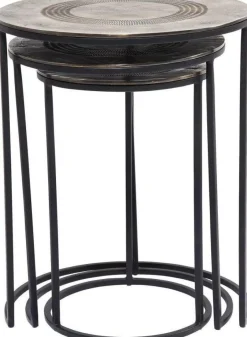 Zestaw Trzech Stolików Kawowych Marrakesh Mosiężne*KARE Design Best